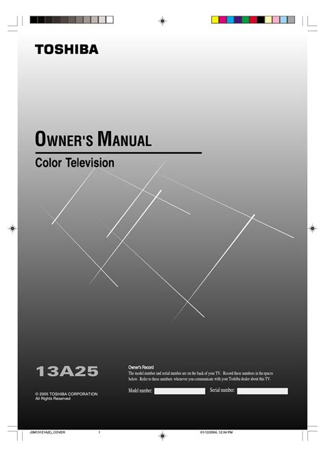 Toshiba 13A25 Manual pdf